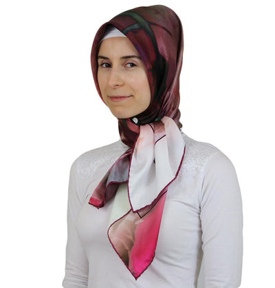 Aker Satin Square Hijab Scarf 7235 991
