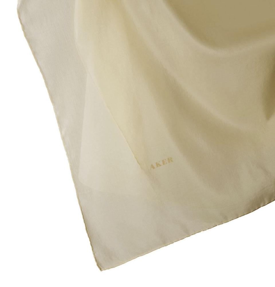 Aker Silk Cotton Square Solid Scarf #7071-463