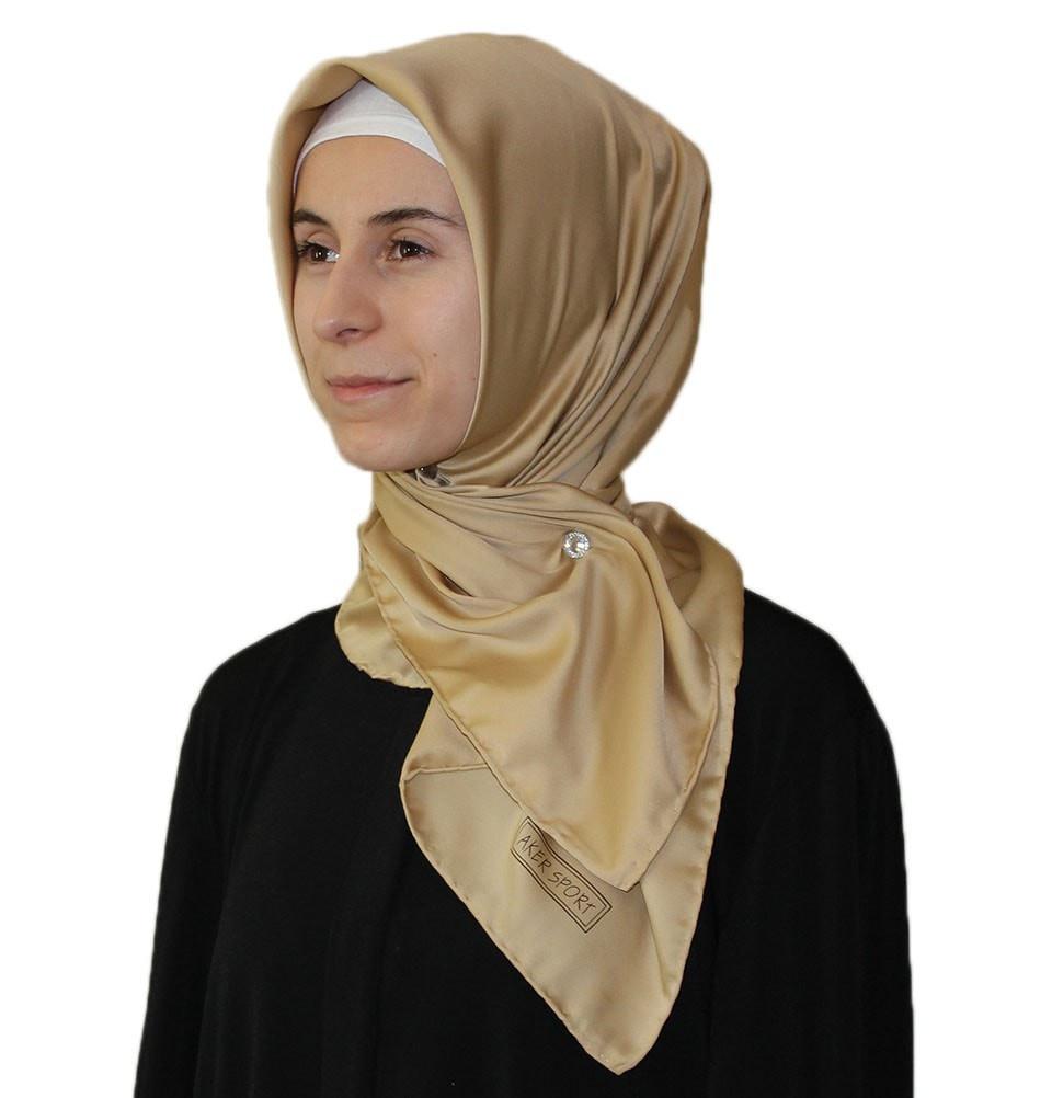 Aker scarf Aker Satin Square Hijab Scarf 6385 931 - Modefa 