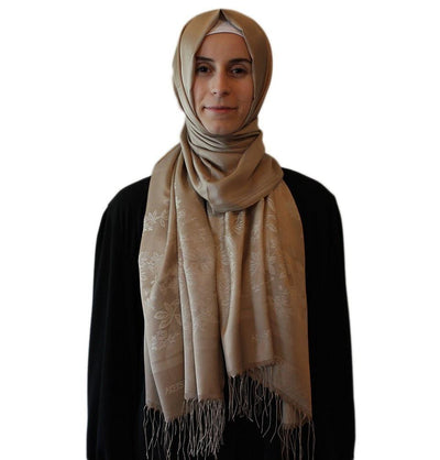 Aker Shawl Aker Reversible Floral Jacquard Shawl 1013BRL 931 - Modefa 