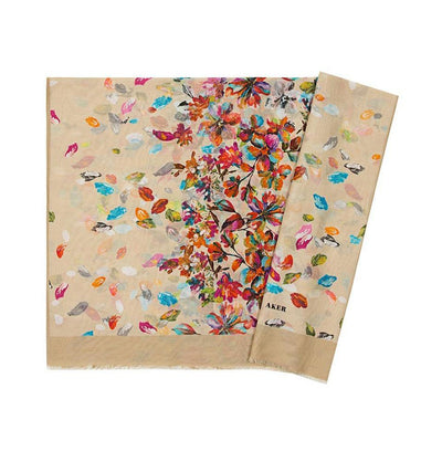 Aker Silk Cotton Patterned Shawl #7312-462