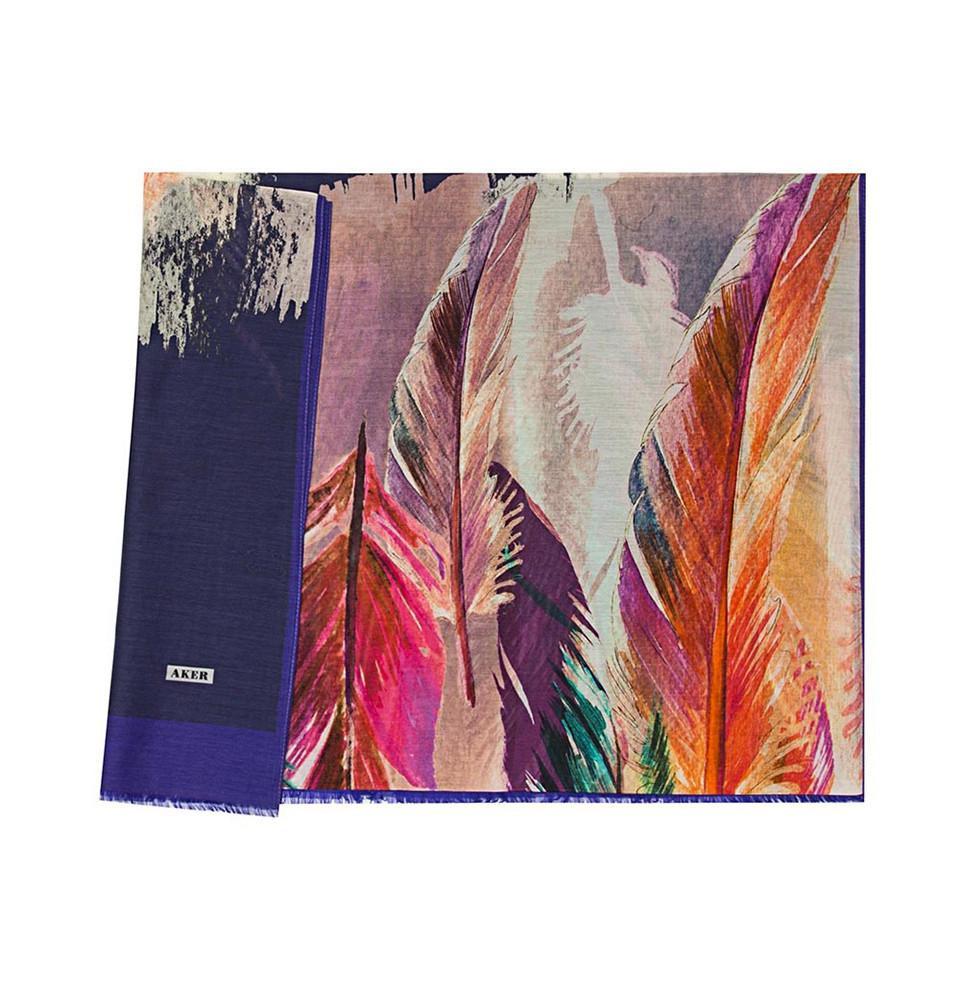 Aker Silk Cotton Patterned Shawl #7343-421