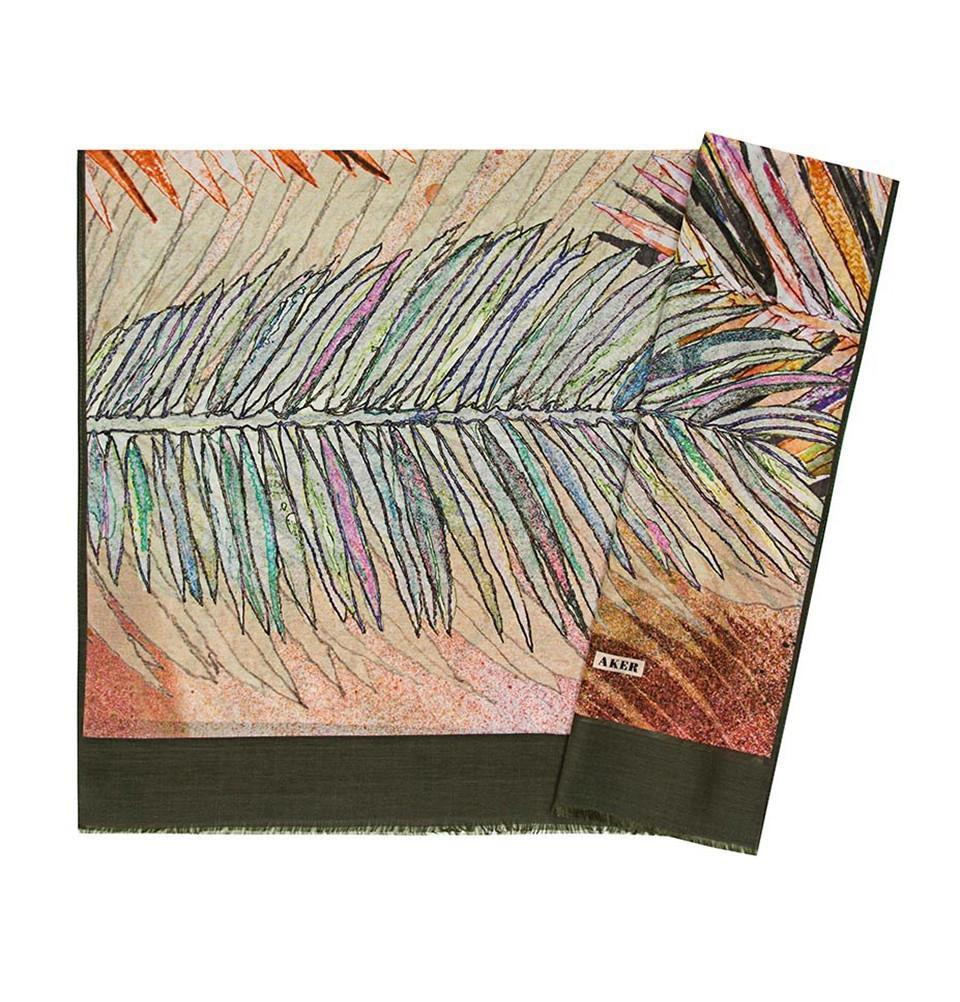Aker Silk Cotton Patterned Hijab Shawl #7344-452