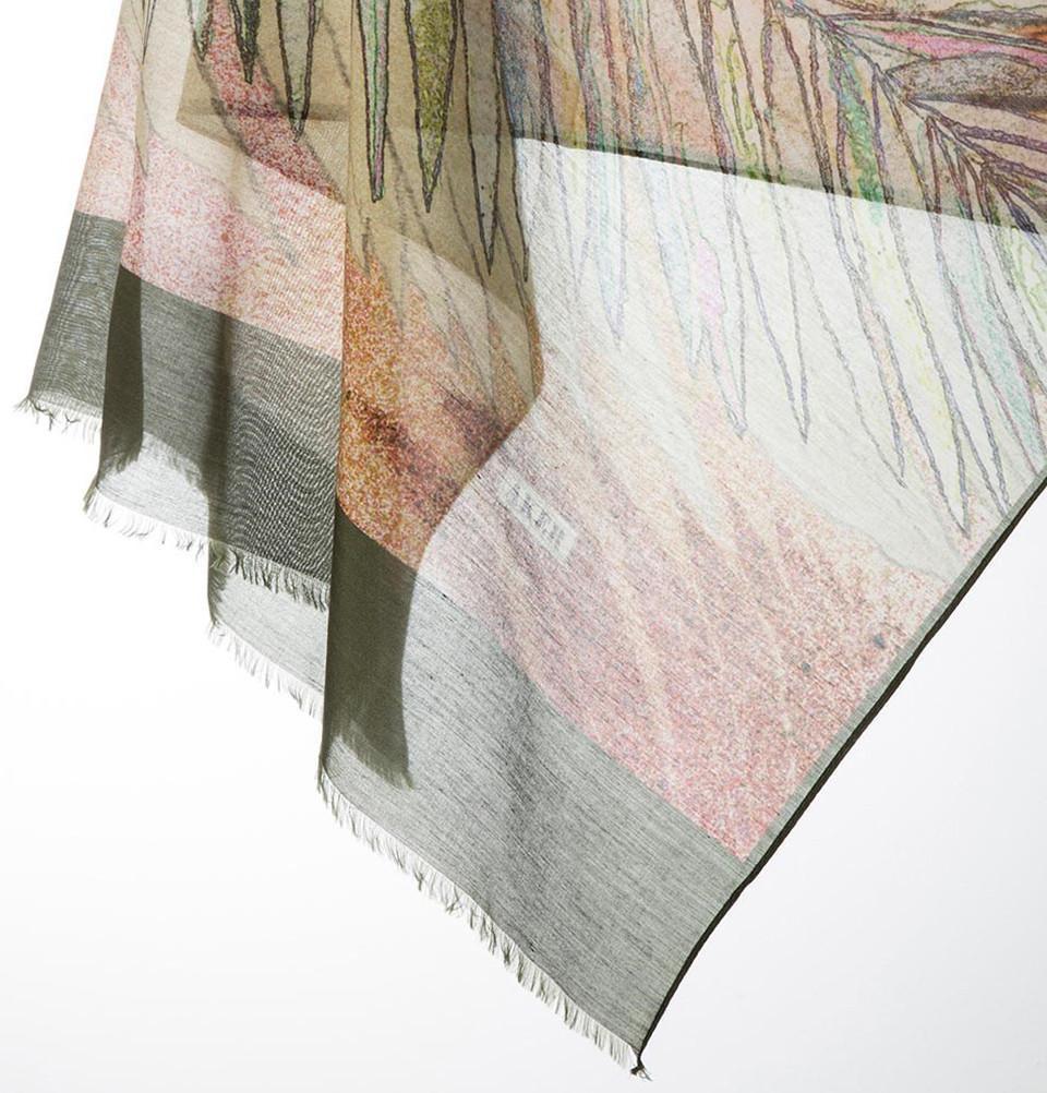 Aker Silk Cotton Patterned Hijab Shawl #7344-452