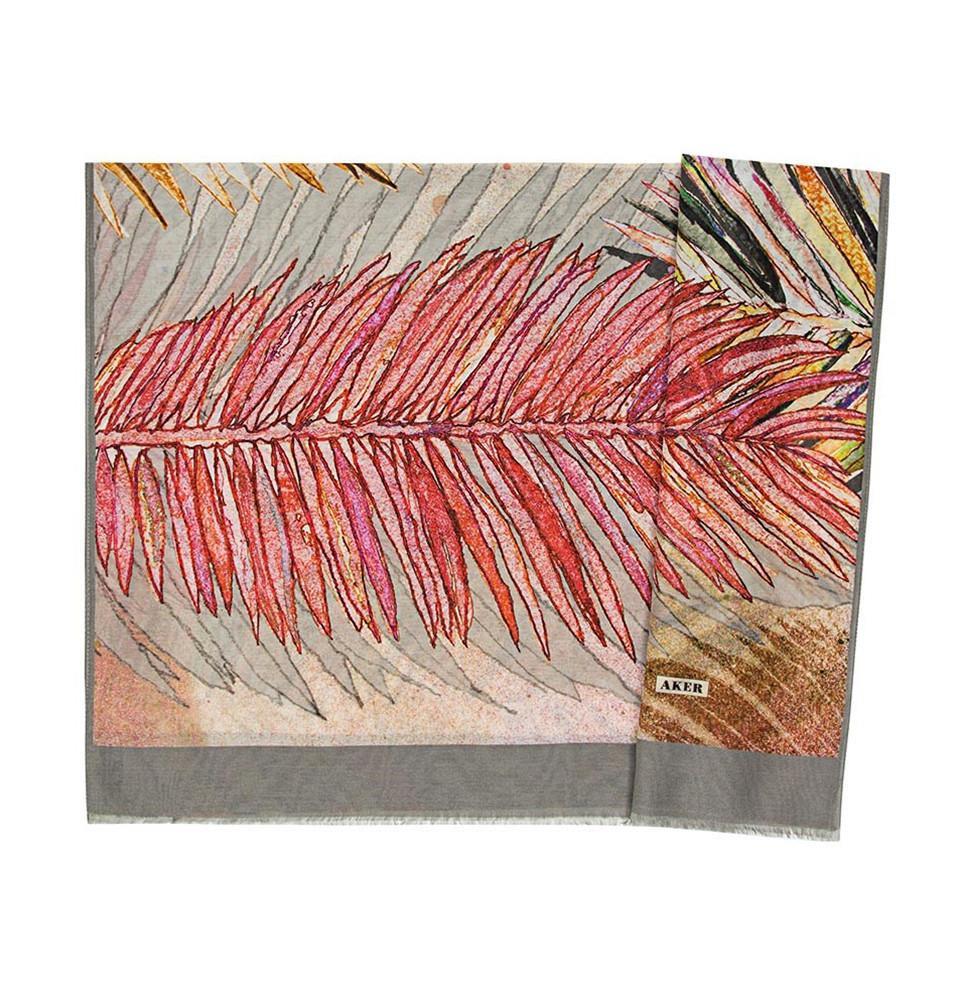 Aker Silk Cotton Patterned Shawl #7344-471