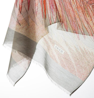 Aker Silk Cotton Patterned Shawl #7344-471