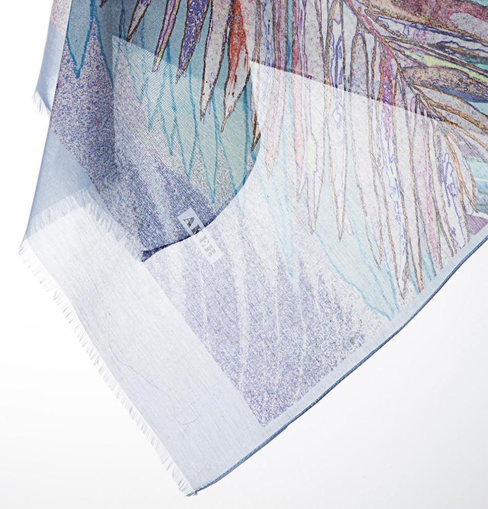 Aker Silk Cotton Patterned Shawl #7344-421