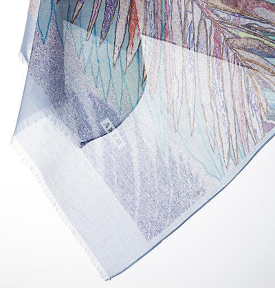 Aker Silk Cotton Patterned Shawl #7344-421