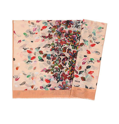 Aker Silk Cotton Patterned Shawl #7312-461