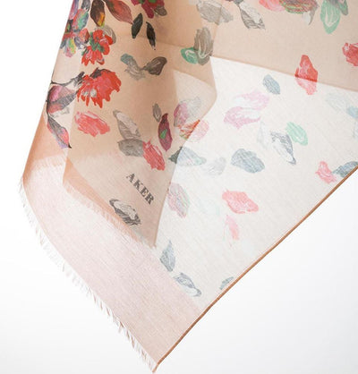 Aker Silk Cotton Patterned Shawl #7312-461