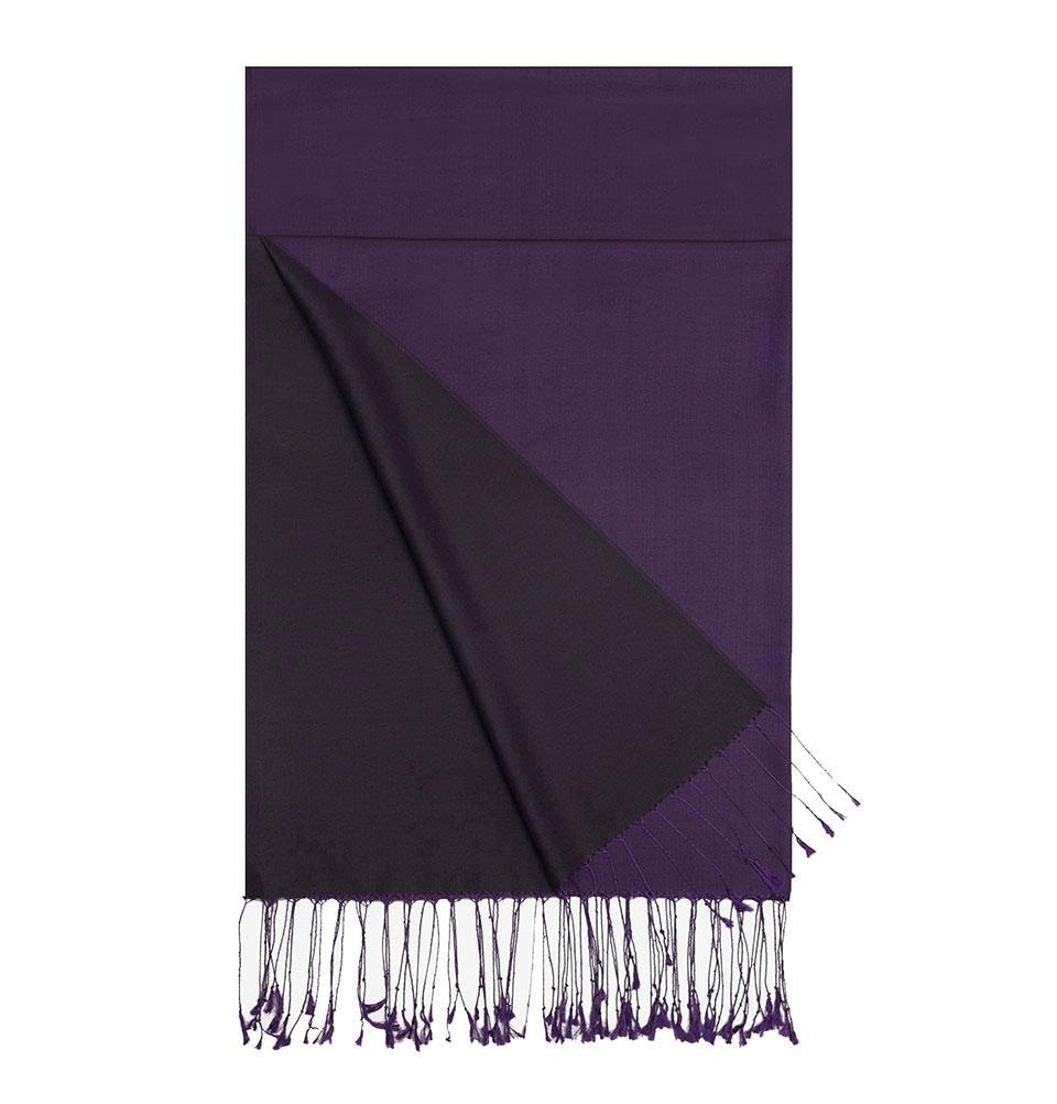 Aker Double-Sided Silk Hijab Shawl #389 - Purple