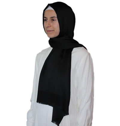 Aker Shawl Aker Solid Shawl 1002SLK Black - Modefa 