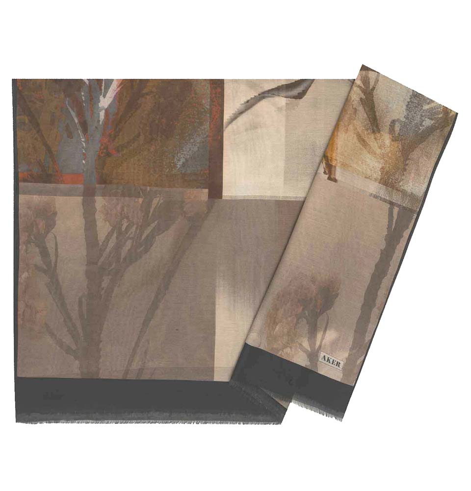 Aker Silk Cotton Patterned Hijab Shawl #8090-411