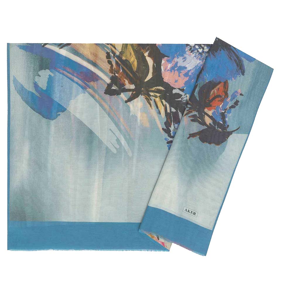 Aker Silk Cotton Patterned Hijab Shawl #8086-421