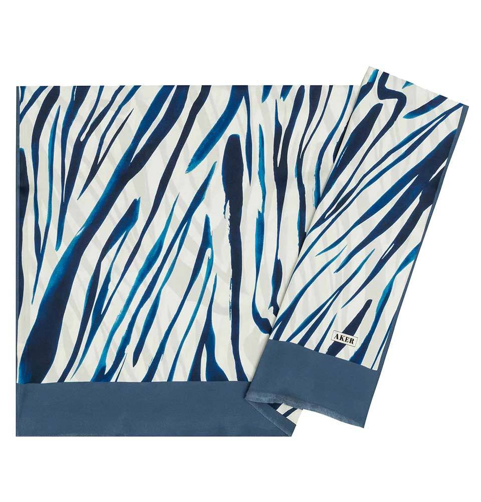 Aker Turkish Silk Shawl Spring/Summer 2020 #8108-323 Blue