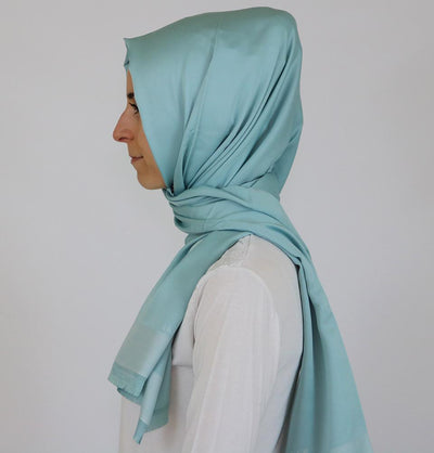 Aker Shawl Aker Solid Shawl 1002SLK-952 Mint Blue - Modefa 