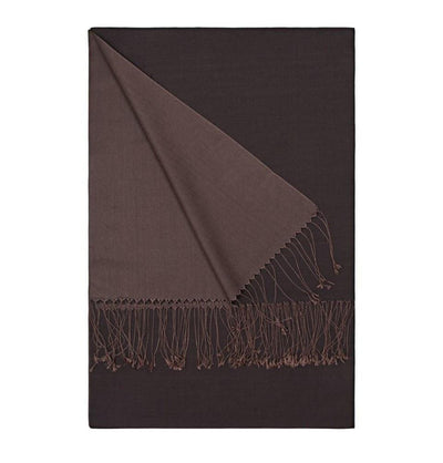 Aker Shawl Aker Double-Sided Silk Shawl #332 - Brown - Modefa 