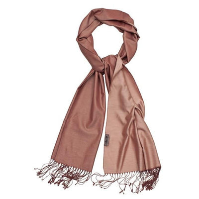 Aker Shawl Aker Spring Summer 2014 Double-Sided Silk Shawl - Brown - Modefa 