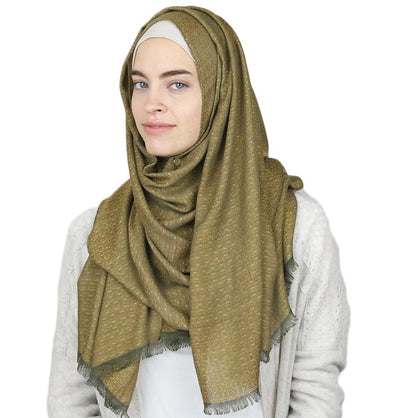 Aker Jacquard Hijab Shawl Gold 1023BRL