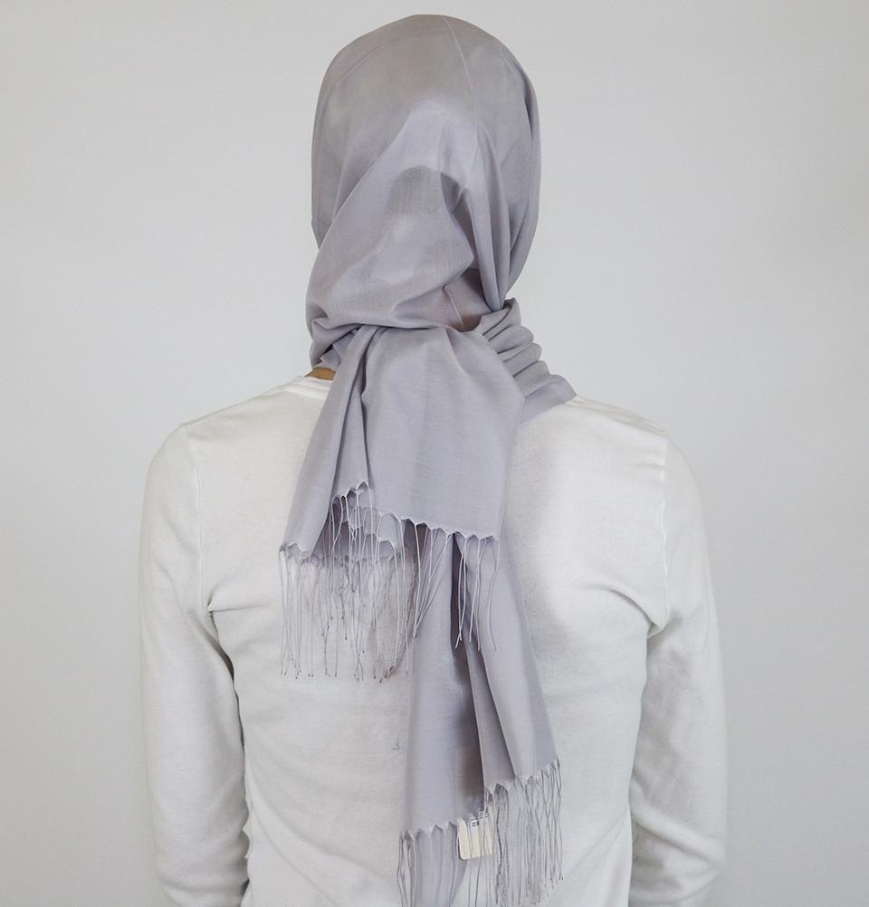 Aker Shawl Grey Aker Ince Hijab Shawl #371 Light Grey