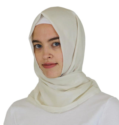 Aker Shawl Aker Ince Hijab Shawl #312 Ivory - Modefa 