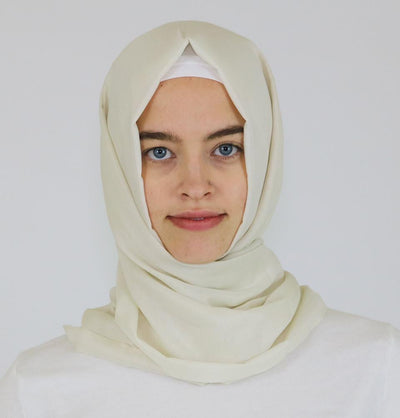 Aker Shawl Aker Ince Hijab Shawl #312 Ivory - Modefa 