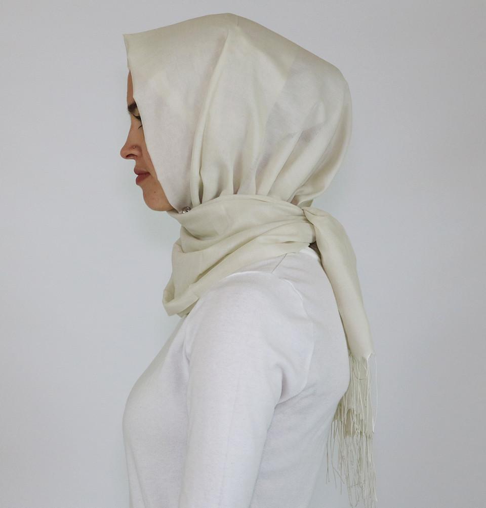 Aker Shawl Aker Ince Hijab Shawl #312 Ivory - Modefa 