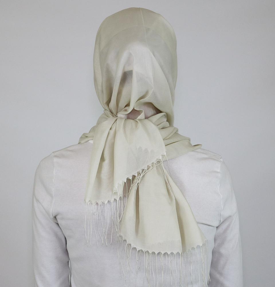 Aker Shawl Aker Ince Hijab Shawl #312 Ivory - Modefa 
