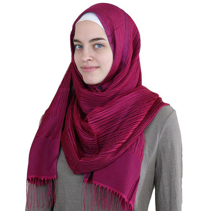 Aker Shawl Aker Torba Hijab Wrap Magenta 992 - Modefa 