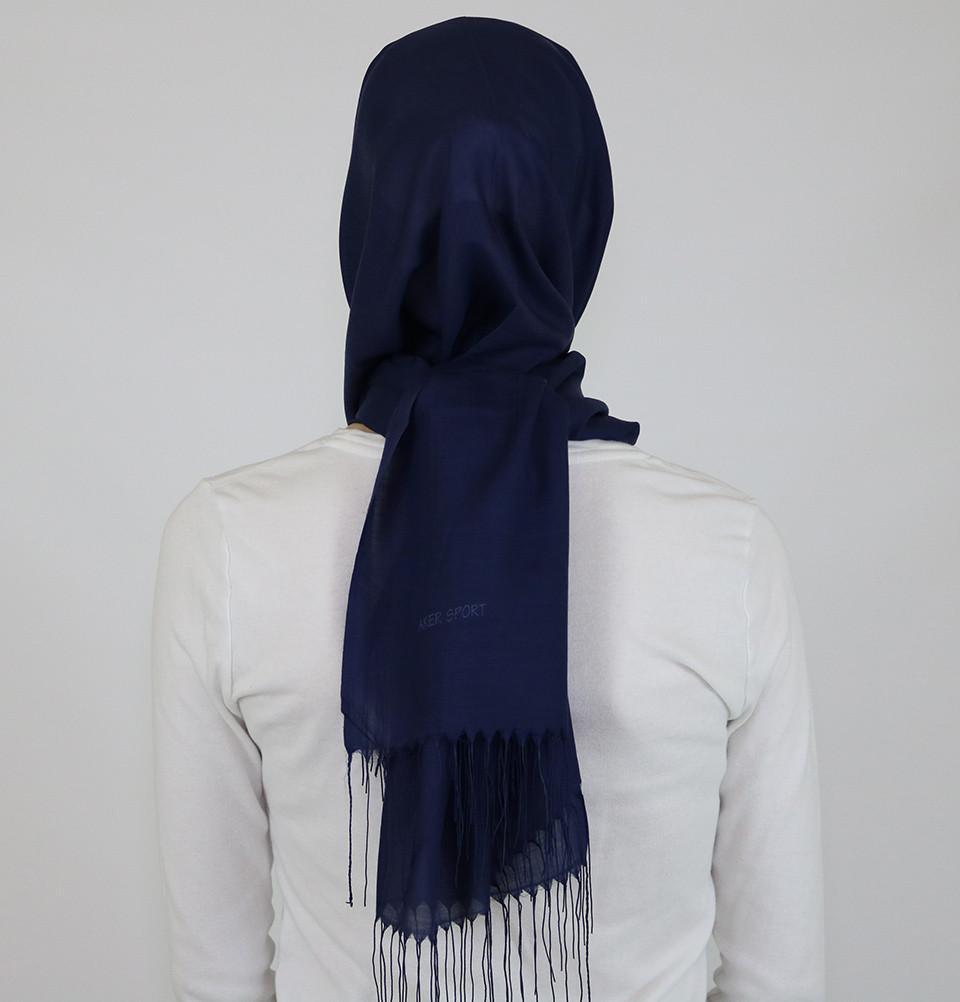 Aker Shawl Aker Ince Hijab Shawl #321 Navy Blue - Modefa 