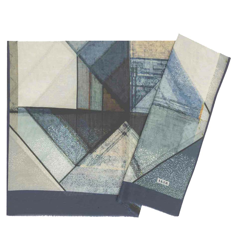 Aker Silk Cotton Patterned Hijab Shawl #7952-421