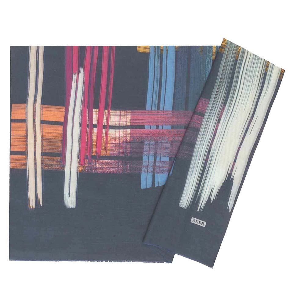 Aker Silk Cotton Patterned Hijab Shawl #8095-421