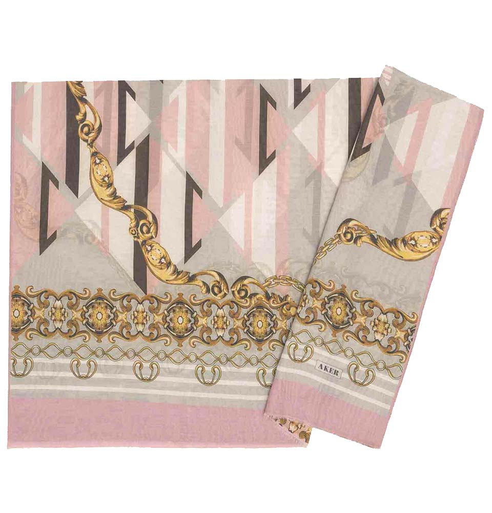 Aker Silk Cotton Patterned Hijab Shawl #8023-491