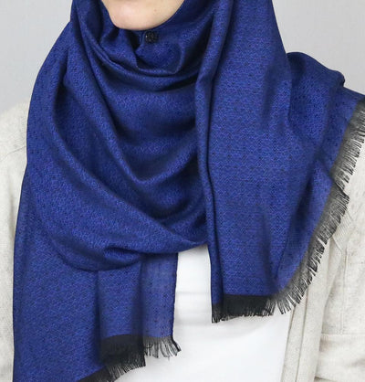 Aker Shawl Royal Blue Aker Jacquard Hijab Shawl Royal Blue 1023BRL