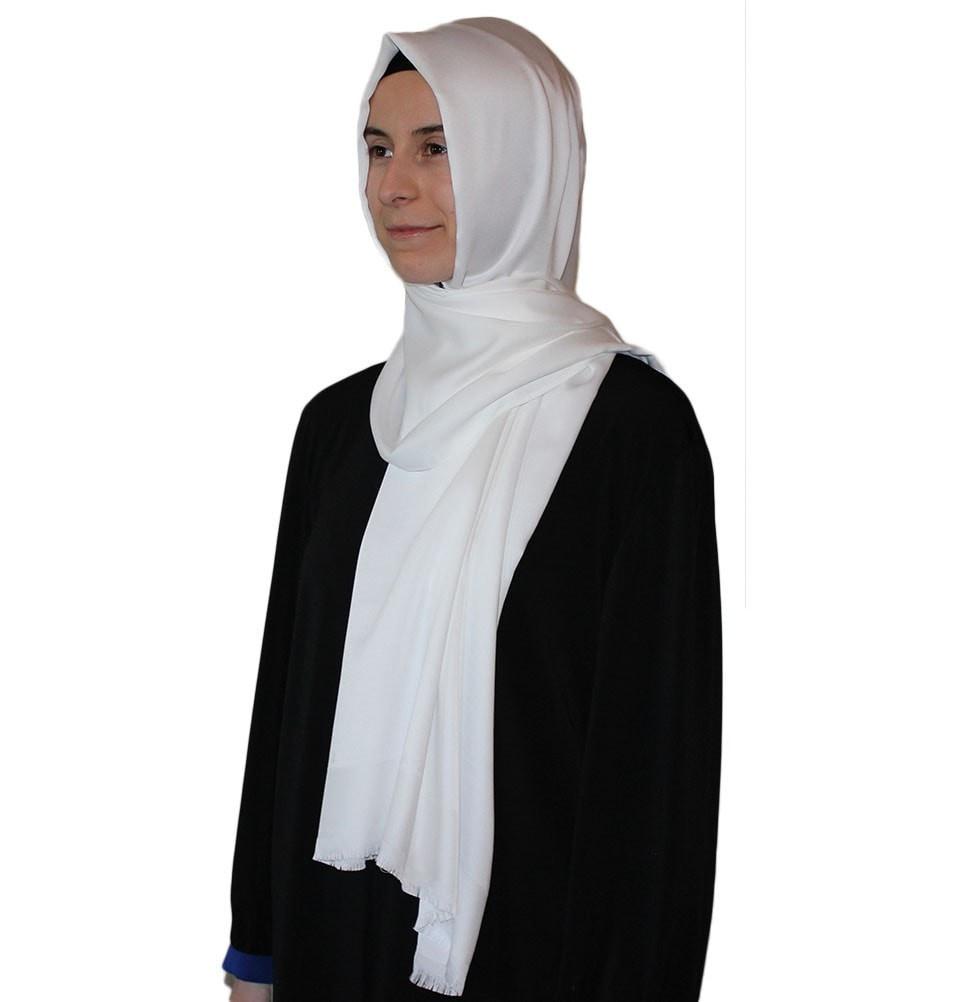 Aker Shawl Aker Solid Shawl 1002SLK-913 White - Modefa 