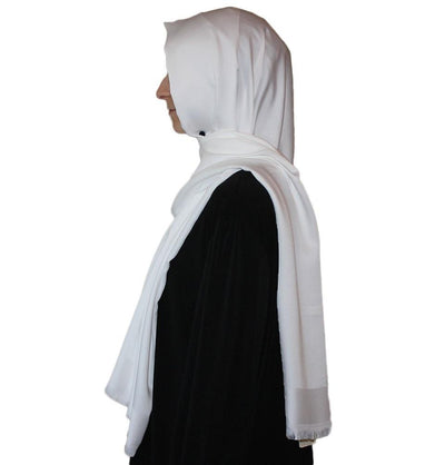 Aker Shawl Aker Solid Shawl 1002SLK-913 White - Modefa 