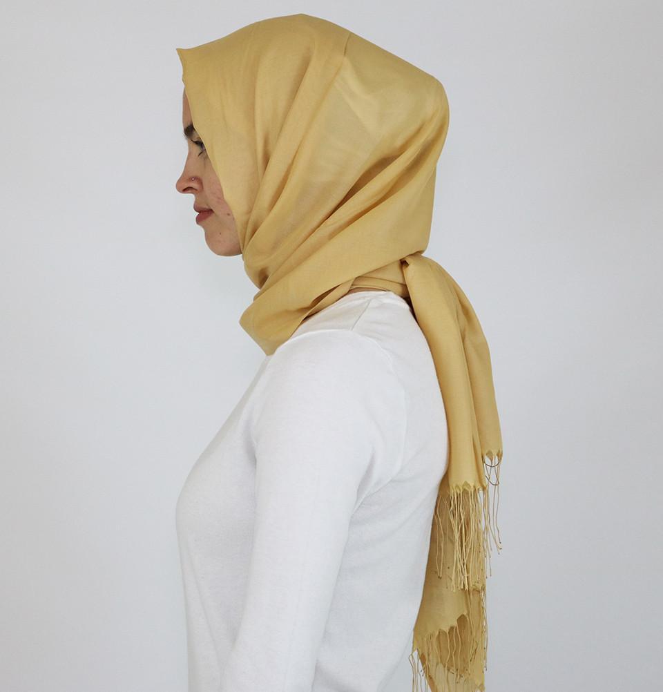Aker Shawl Aker Ince Hijab Shawl #361 Yellow - Modefa 