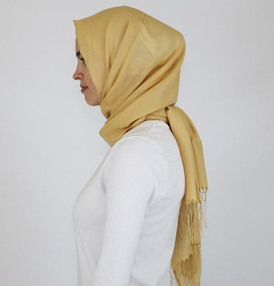 Aker Shawl Aker Ince Hijab Shawl #361 Yellow - Modefa 