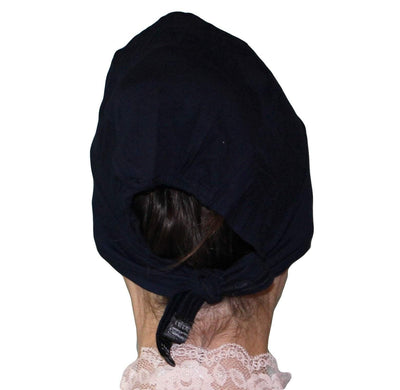 Aker Underscarf Blue Aker Satin Bonnet Underscarf - Midnight Blue