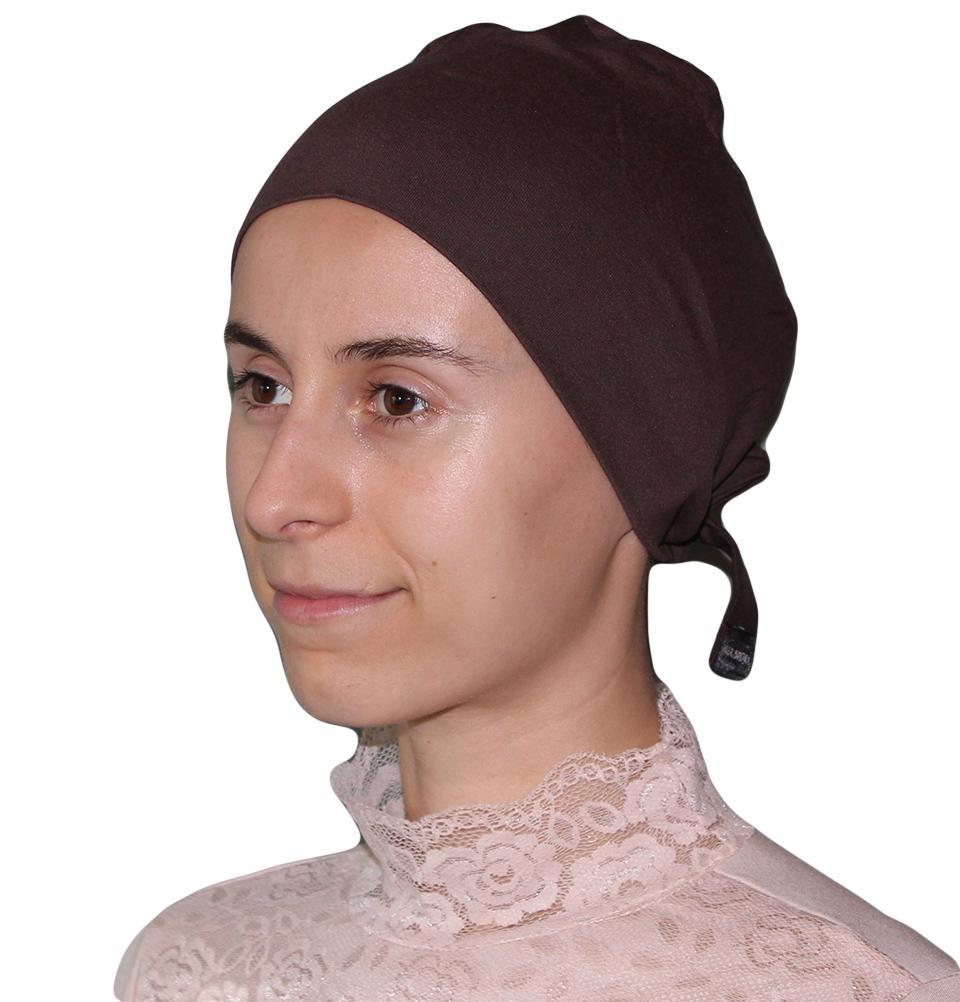 Aker Underscarf Aker Plain Hijab Bonnet Underscarf - Dark Brown - Modefa 