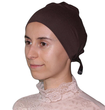 Aker Underscarf Aker Plain Hijab Bonnet Underscarf - Dark Brown - Modefa 