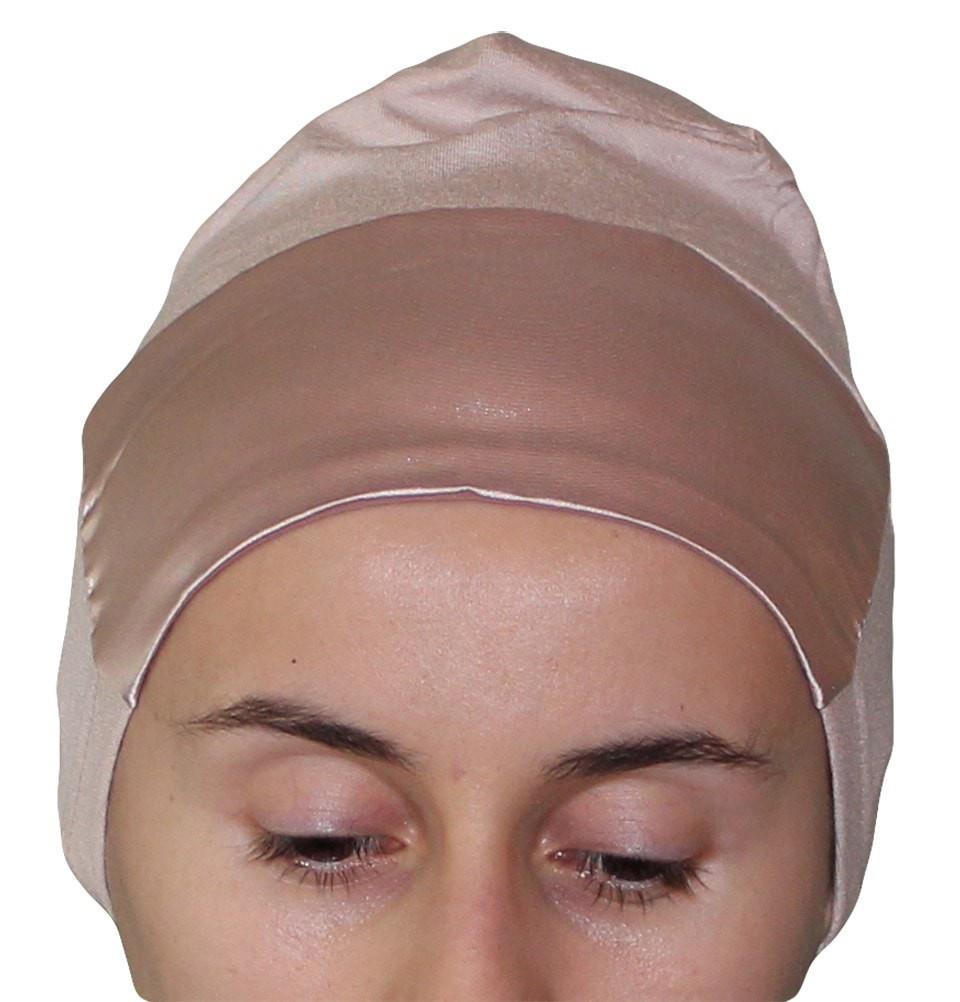 Aker Underscarf Aker Satin Bonnet Underscarf - Light Beige - Modefa 