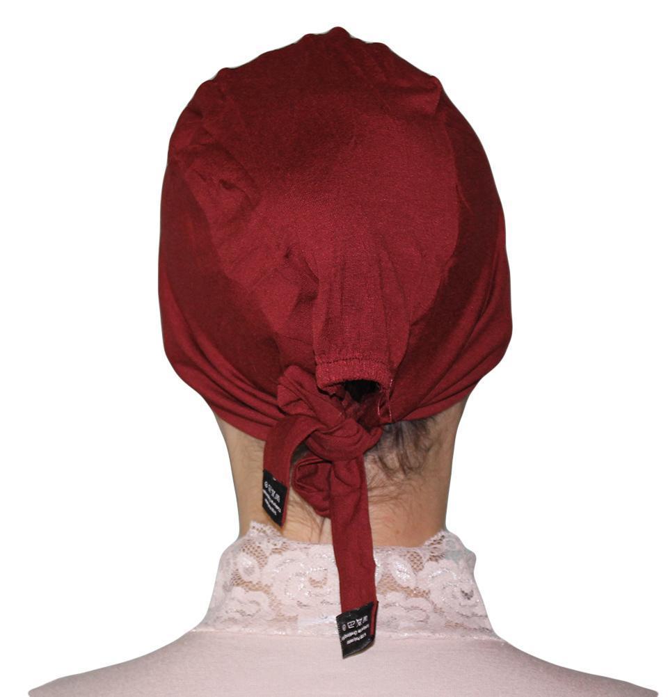 Aker Underscarf Red Aker Plain Hijab Bonnet Underscarf - Dark Red