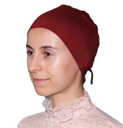 Aker Underscarf Red Aker Plain Hijab Bonnet Underscarf - Dark Red