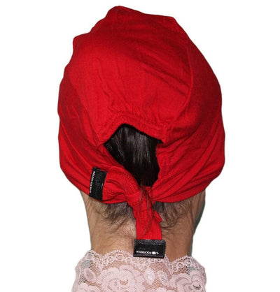 Aker Underscarf Aker Satin Bonnet Underscarf - Red - Modefa 