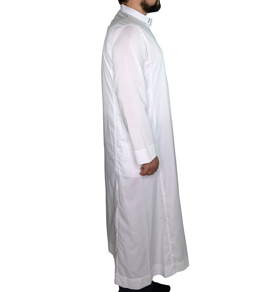 Al-Haramain Thobe Men's Full Length Long Sleeve Islamic Thobe - White