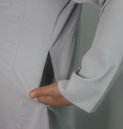 Al-Najmah Thobe Men's Full Length Long Sleeve Islamic Thobe - Light Grey