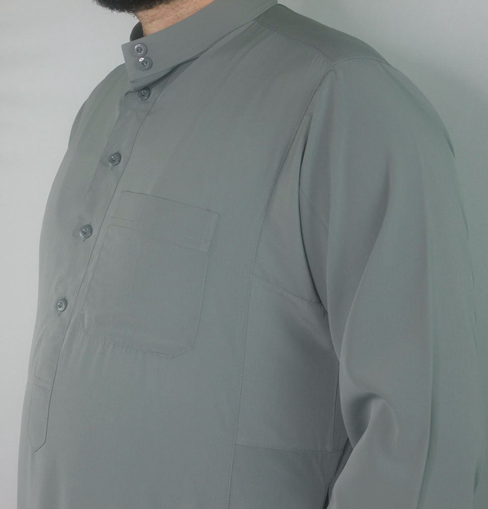 Al-Najmah Thobe Men's Full Length Long Sleeve Islamic Thobe - Mint Grey