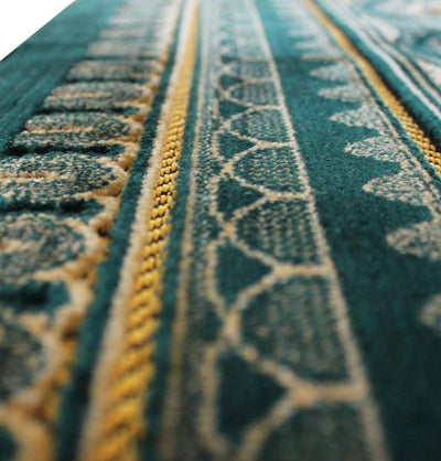 Altinoluk Prayer Rug Plush Green Arches Prayer Rug - WIDE -  21362 - Modefa 