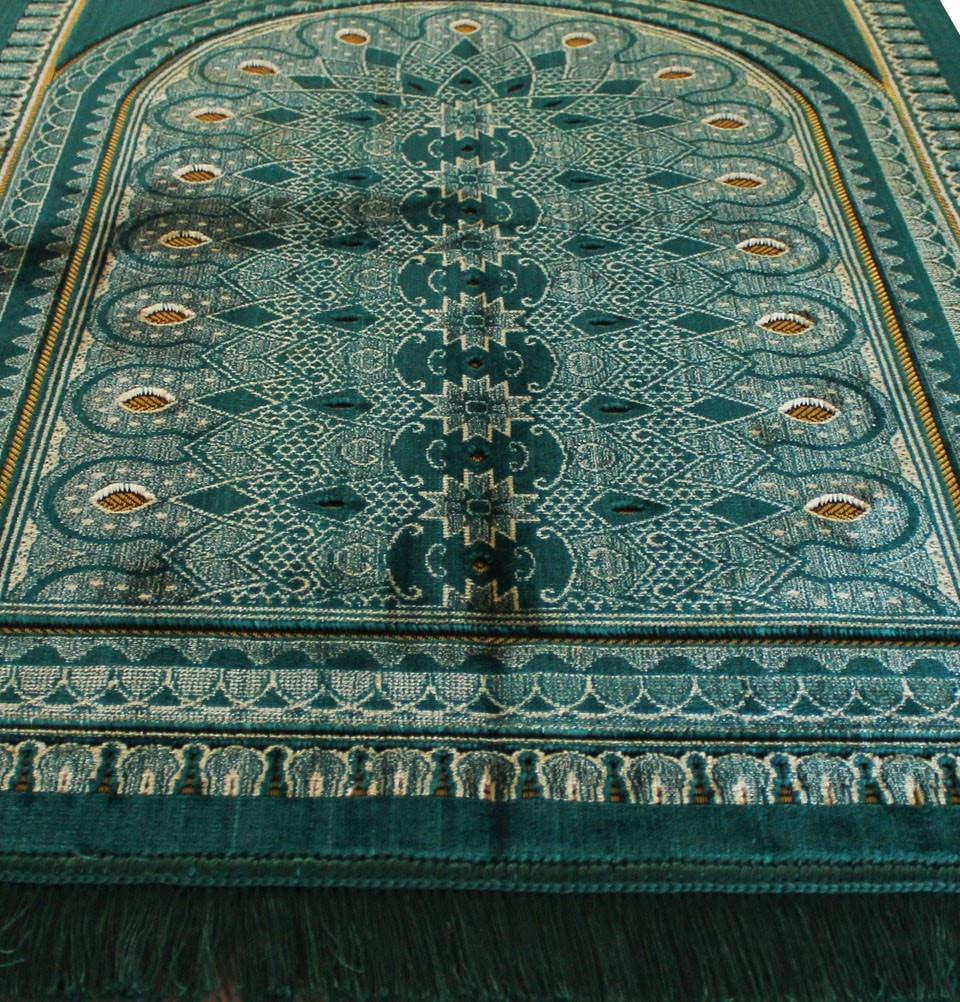 Altinoluk Prayer Rug Plush Green Arches Prayer Rug - WIDE -  21362 - Modefa 